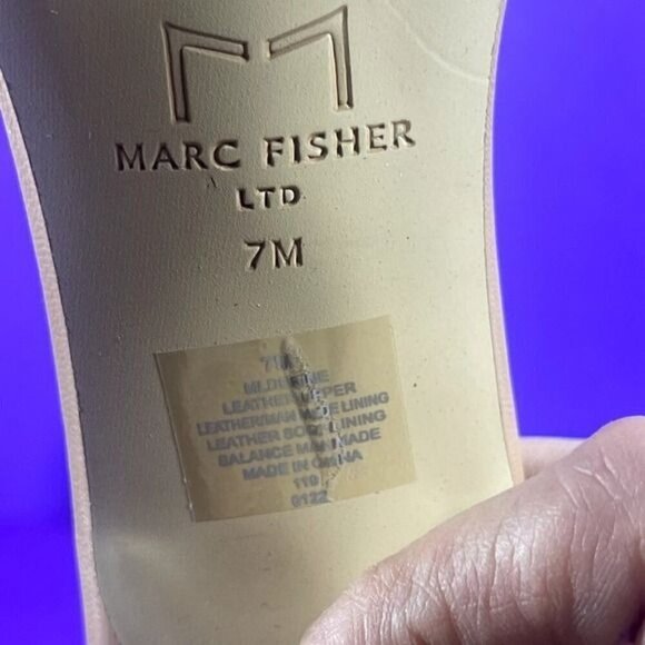 Marc Fisher Brown Leather Derine High Heel‎ Dress Sandals Shoe Size 7 - Picture 7 of 7